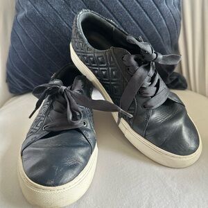 Tory Burch Gray and White Sneakers Casual Low-Top